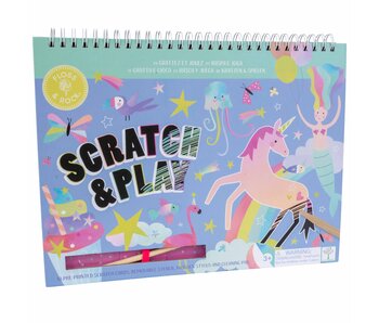 Floss & Rock Livre de dessin Scratch and Play Fantasy