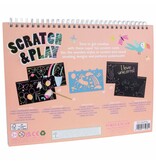 Floss & Rock Livre de dessin Scratch and Play, Fantasy - 26,5 x 20,5 x 1,5 cm - Multi