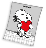 Snoopy Couverture polaire, Amour - 150 x 200 cm - Polyester