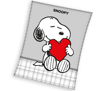 Snoopy Couverture polaire Amour 150 x 200 cm Polyester