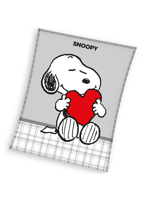 Snoopy Couverture polaire Amour 150 x 200 cm Polyester
