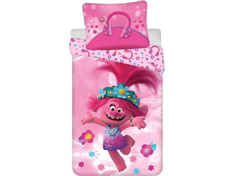 Dekbedovertrek Poppy - Eenpersoons - 140 x 200 + 70 x 90 cm  - Katoen