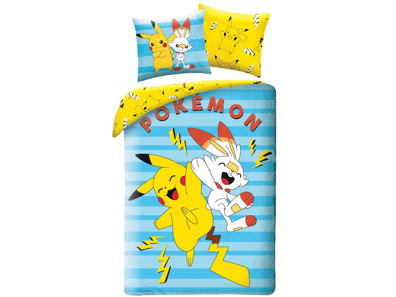 Pokémon Bettbezug, High Five – Einzelbett – 140 x 200 cm – Baumwolle