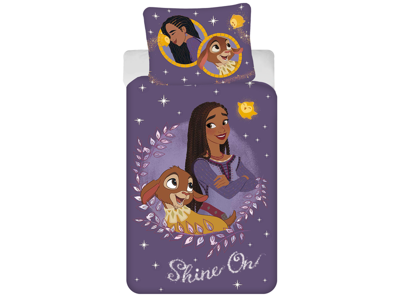 Disney Wish Dekbedovertrek Shine On - Eenpersoons - 140 x 200 + 70 x 90 cm  - Katoen