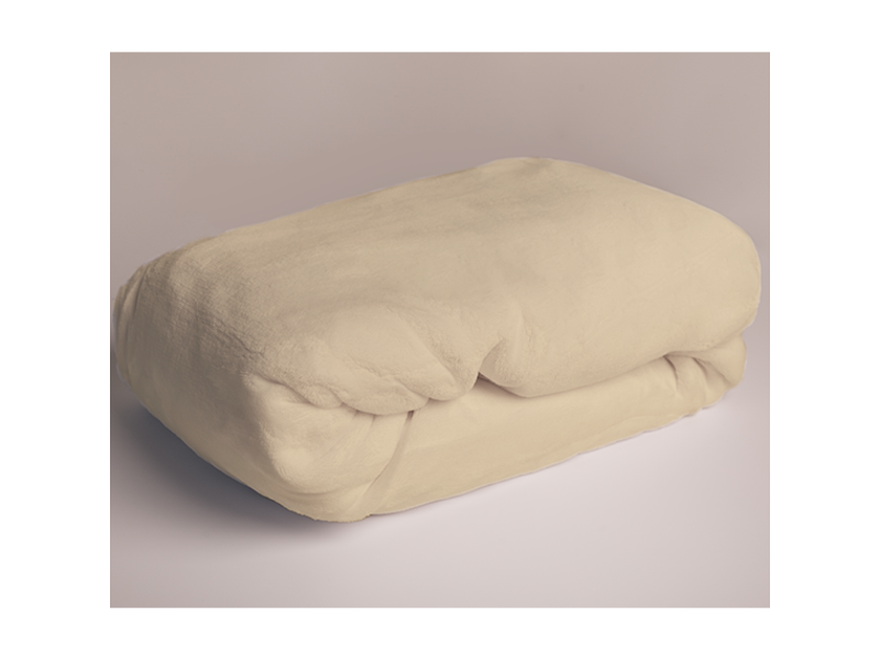 Sweet Home Drap-housse Teddy Polaire, Crème - 180 x 200 cm - Polyester