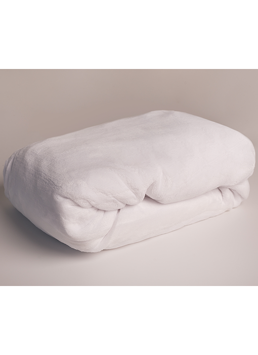 Sweet Home Fleece Teddy Fitted Sheet White 180 x 200 cm Polyester