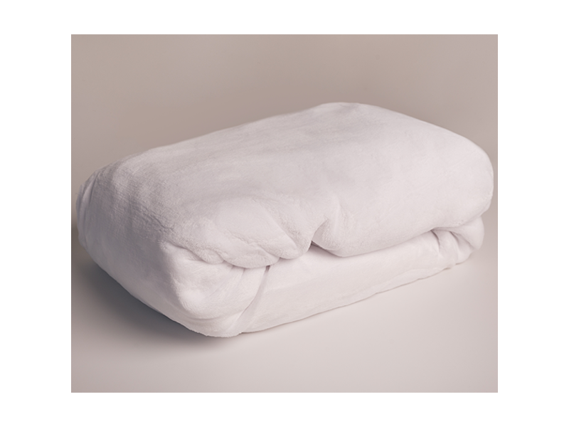 Sweet Home Fleece Teddy Fitted Sheet, White - 180 x 200 cm - Polyester