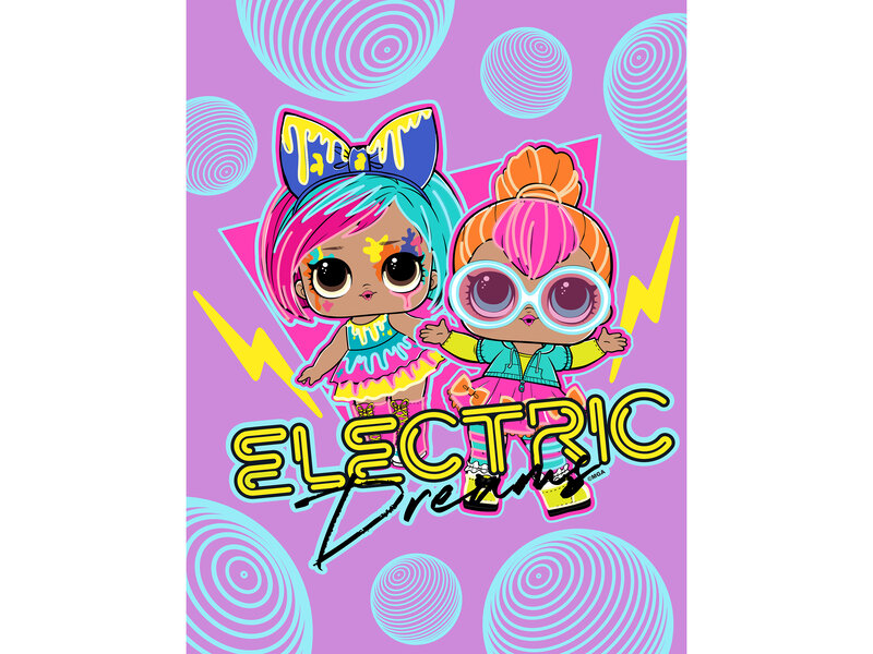 LOL Surprise! Fleece Blanket, Electric Dreams - 130 x 170 cm - Polyester