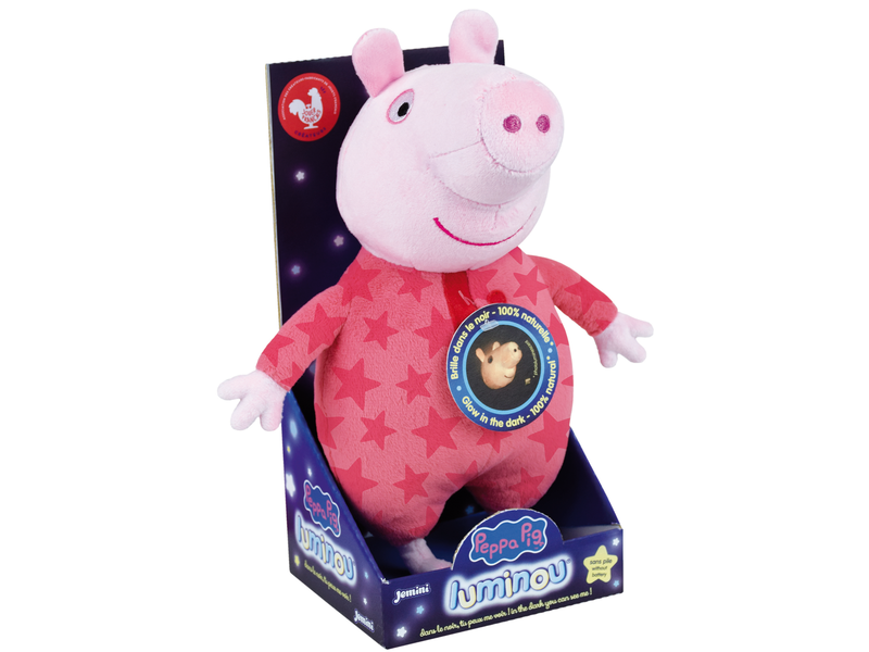 Peppa Pig Knuffel Glow in the Dark - ± 25 cm - Pluche