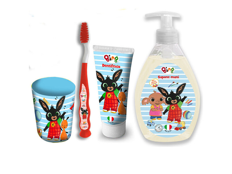 Bing Bunny Set Hand Soap + Toothbrush + Toothpaste + Cup