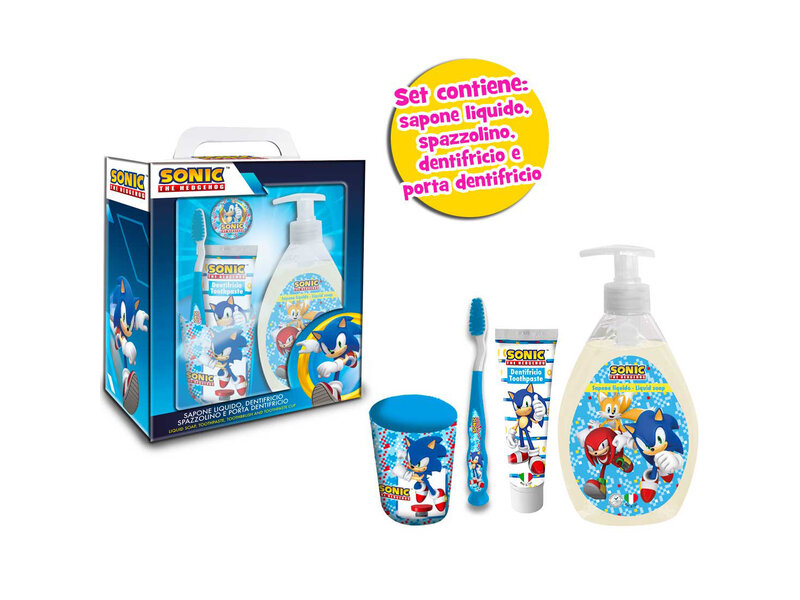 Sonic Set Savon Mains + Brosse à Dents + Dentifrice + Gobelet