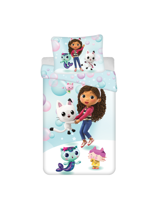 Gabby's poppenhuis Dekbedovertrek Bubbles 140 x 200 + 70 x 90 cm Polyester