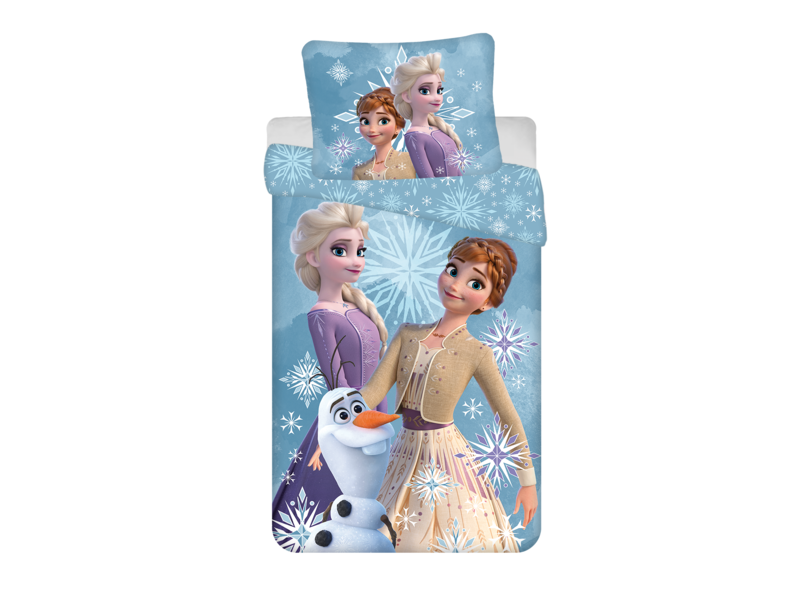 Disney Frozen Dekbedovertrek Sneeuwvlokje - Eenpersoons - 140 x 200 cm  - Katoen