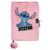 Disney Lilo & Stitch Tagebuch A5 Rosa – liniert mit Schloss – 15 x 21 x 3 cm