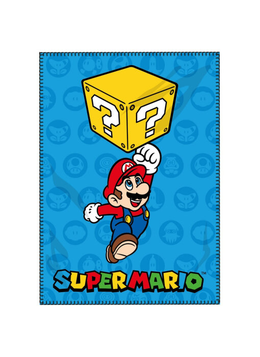 Super Mario Fleecedeken Block 100 x 140 cm Polyester