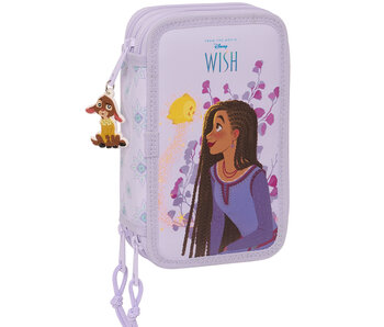 Disney Wish Filled Pencil Case Rosas (36 pcs.) 19.5 x 12.5 cm Polyester