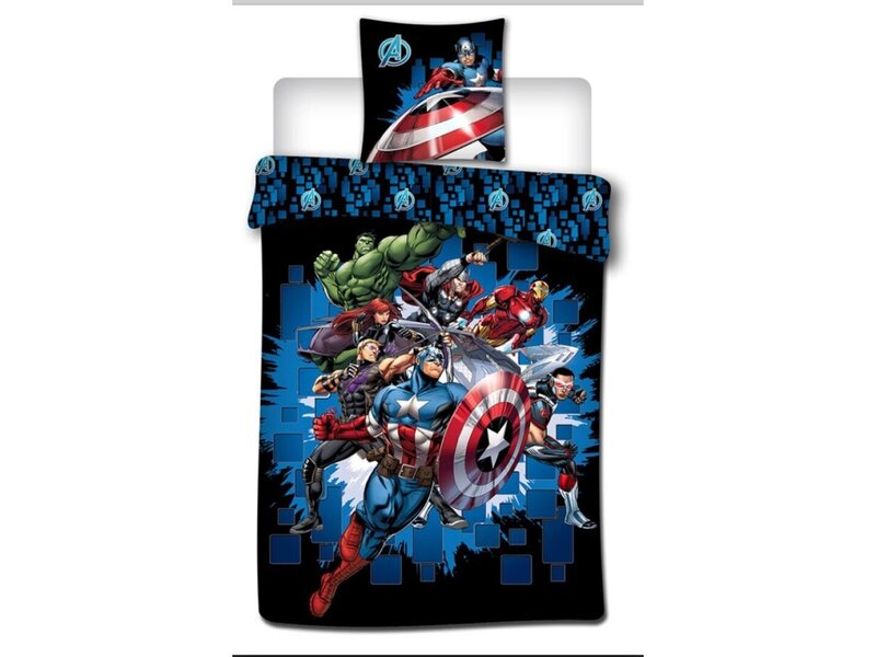 Marvel Avengers Dekbedovertrek, Dream Team - Eenpersoons - 140 x 200 - Polycotton