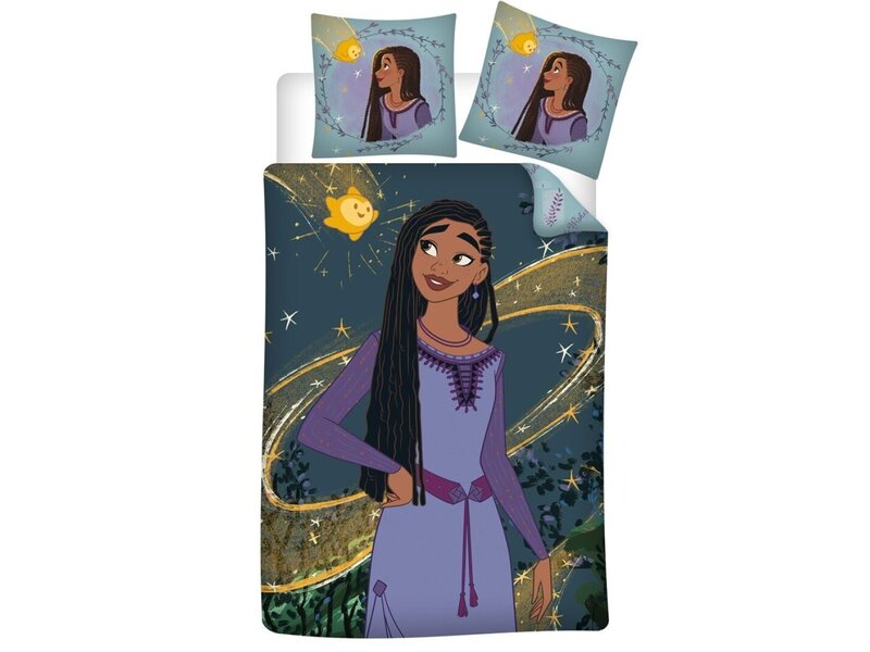 Disney Wish Dekbedovertrek, Star - Eenpersoons - 140 x 200 - Polycotton