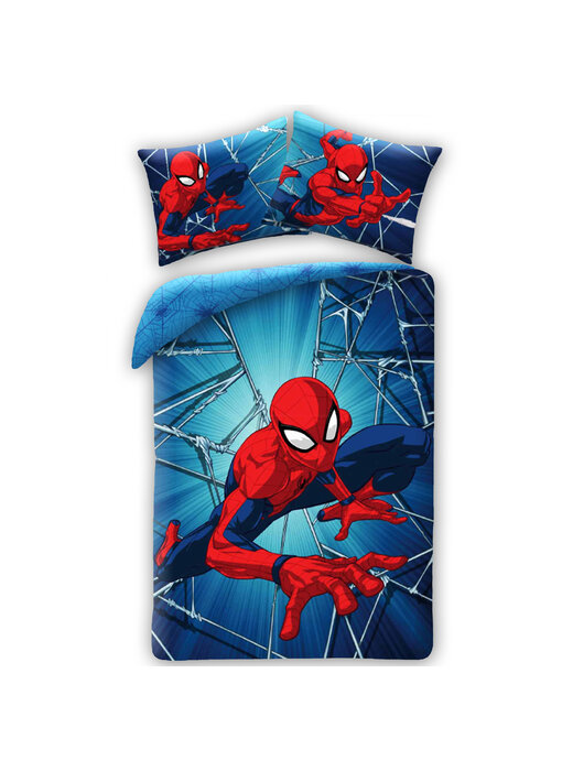 SpiderMan Bettbezug Web 140 x 200 + 70 x 90 cm Baumwolle