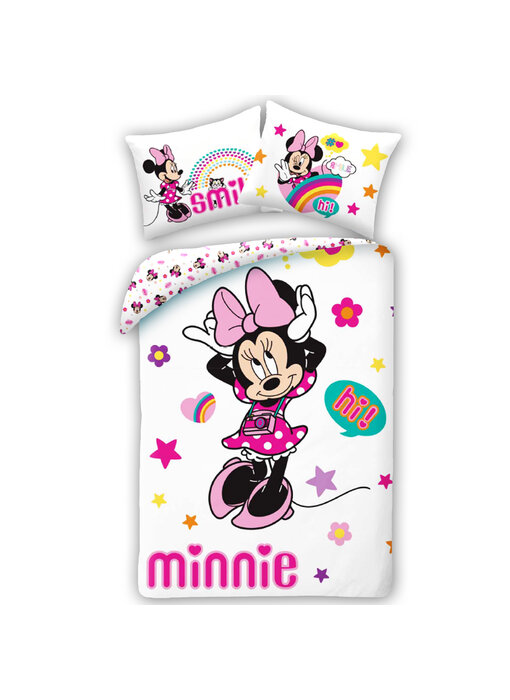 Disney Minnie Mouse Bettbezug Smile 140 x 200 + 70 x 90 cm Baumwolle