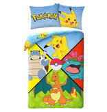 Pokémon Bettbezug, Power Squad – Einzelbett – 140 x 200 cm – Baumwolle