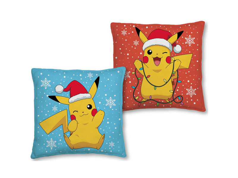 Pokémon Coussin, Père Noël - 40 x 40 cm - Polyester