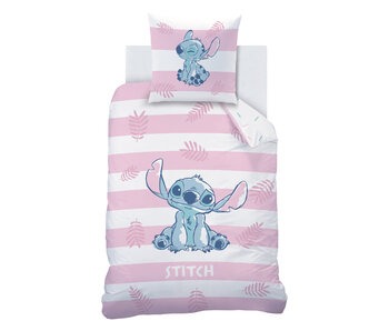 Disney Lilo & Stitch Housse de couette Rayures 140 x 200 + 63 x 63 cm Coton