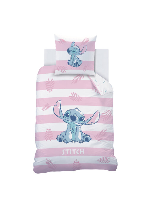 Disney Lilo & Stitch Bettbezug Streifen 140 x 200 + 63 x 63 cm Baumwolle