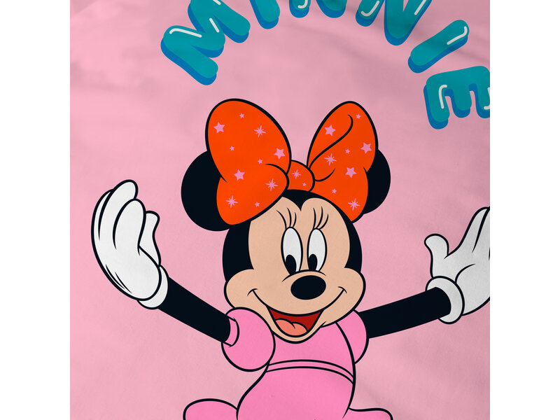 Disney Minnie Mouse Housse de couette Happy - Simple - 140 x 200 cm - Coton