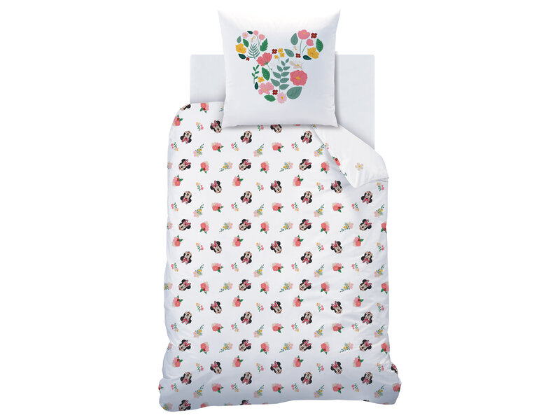 Disney Minnie Mouse Bettbezug Flower – Einzelbett – 140 x 200 cm – Baumwolle