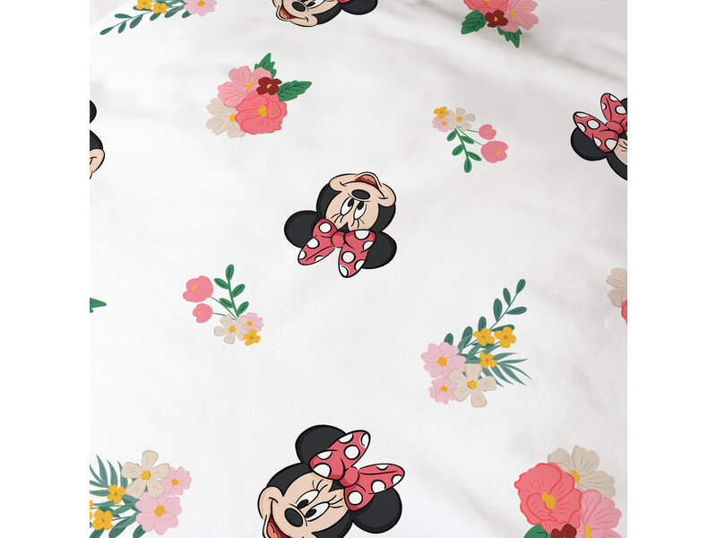 Disney Minnie Mouse Bettbezug Flower – Einzelbett – 140 x 200 cm – Baumwolle