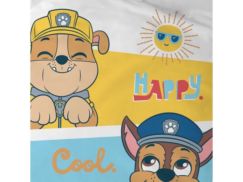 PAW Patrol Housse de couette Happy - Simple - 140 x 200 cm - Coton