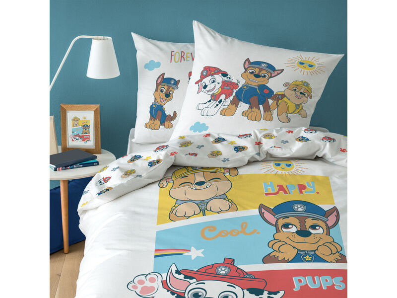 PAW Patrol Housse de couette Happy - Simple - 140 x 200 cm - Coton