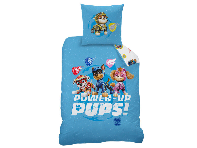 PAW Patrol Bettbezug Power-Up – Einzelbett – 140 x 200 cm – Baumwolle