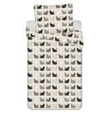 Sweet Home Bettbezug Katzen – Einzelbett – 140 x 200 cm – Fleece