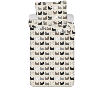 Sweet Home Duvet cover Cats 140 x 200 + 70 x 90 cm Fleece