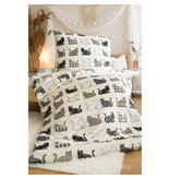 Sweet Home Duvet cover Cats - Single - 140 x 200 cm - Fleece