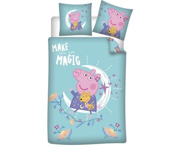 Peppa Pig Duvet cover Make Your Own Magic 140 x 200 + 63 x 63 Polyester