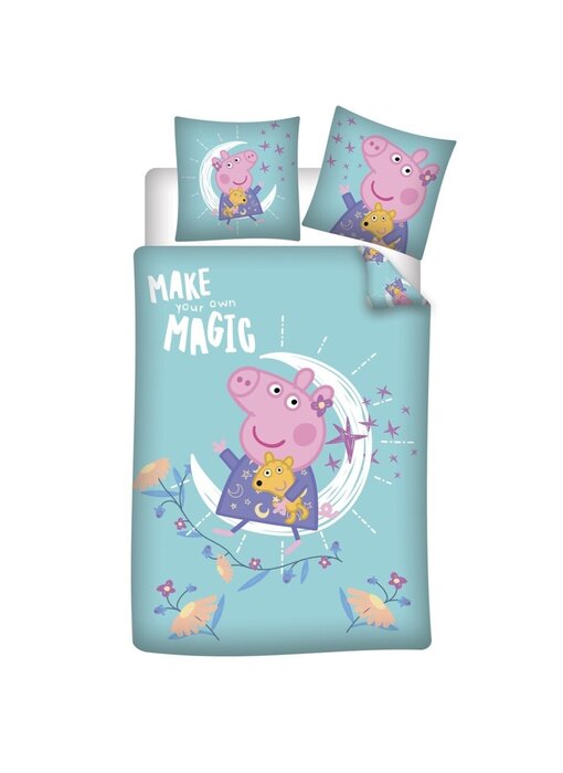 Peppa Pig Duvet cover Make Your Own Magic 140 x 200 + 63 x 63 Polyester