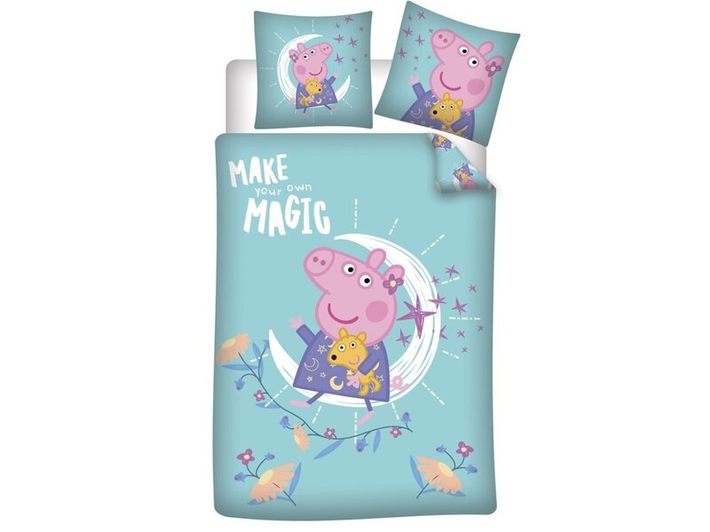 Peppa Pig Bettbezug, Make Your Own Magic – Einzelbett – 140 x 200 – Polyester