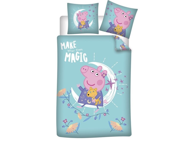 Peppa Pig Housse de couette, Make Your Own Magic - Simple - 140 x 200 - Polyester