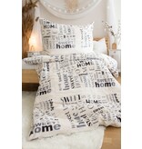 Sweet Home Dekbedovertrek Home Sweet Home - Eenpersoons - 140 x 200 + 70 x 90 cm  - Teddy Fleece