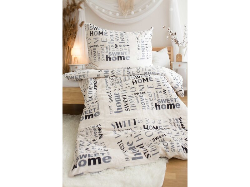 Sweet Home Duvet cover Home Sweet Home - Single - 140 x 200 cm - Fleece