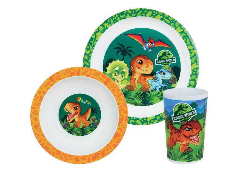 Jurassic World Roarrr breakfast set - 3 pieces - Polypropylene