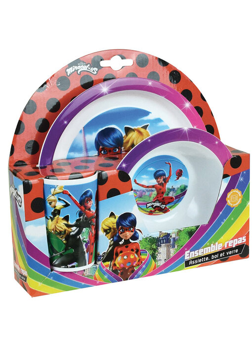 Miraculous Breakfast set Ladybug 3-piece Polypropylene