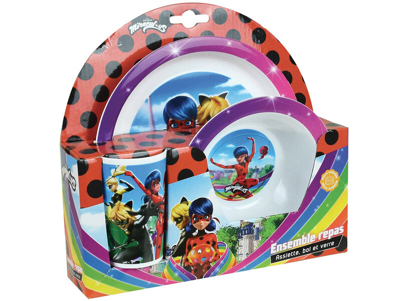 Miraculous Frühstücksset Ladybug - 3-teilig - Polypropylen