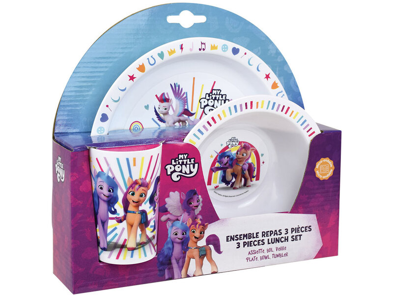 My Little Pony Ontbijtsetje Rainbow - 3 delig - Polypropyleen