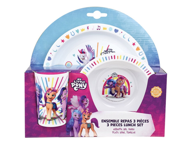 My Little Pony Ontbijtsetje Rainbow - 3 delig - Polypropyleen