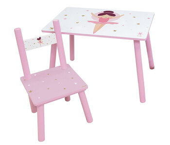 Ballerina Table avec 1 chaise Tutu - 2 pièces