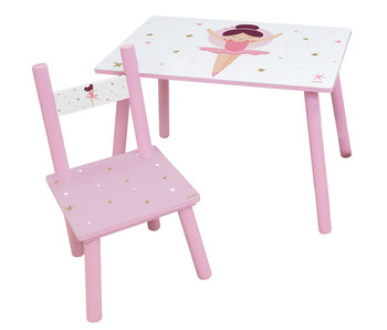 Ballerina Tafel met 1 stoel Tutu - 2 delig